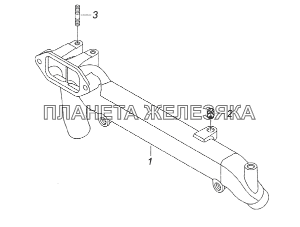 7406.1115110-20 Тройник КамАЗ-6520 (Euro-2, 3)